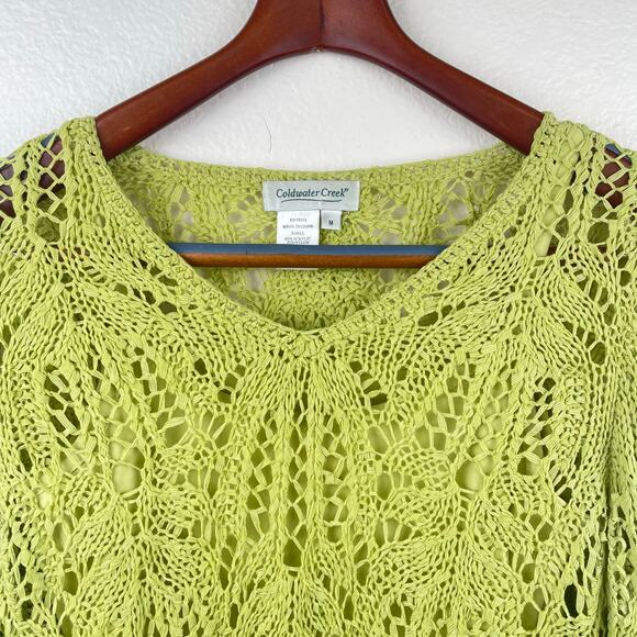 Y2K 90s Womens Top Sz M Crochet Forest Fairy Whimsigoth Goblin Boho Festival - Picture 4 of 9